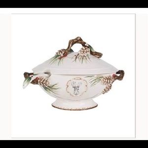 Fitz and Floyd Forest Frost Tureen with Ladle